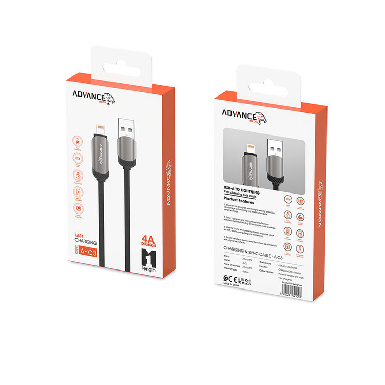 کابل تبدیل USB به USB-C ادونس مدل A-C3 طول 1 متر