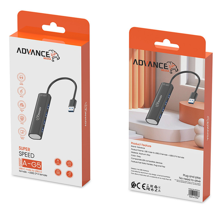 هاب 4 پورت USB 3.0 ادونس مدل A-G5