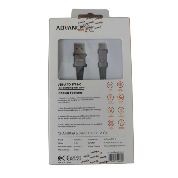 کابل تبدیل USB به USB-C ادونس مدل A-C4 طول 1 متر